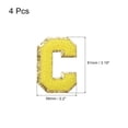 thumbnail image 2 of Uxcell 4Pcs Chenille Letter Patches Iron on Letter Patches Yellow C Alphabet Decorative Repair Embroidered Patches, 2 of 5