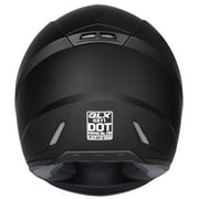 GLX GX11 Compact Motorcycle Helmet - Matte Black, Medium - Full Face w/ Tinted Visor, DOT Approved