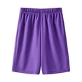 thumbnail image 3 of Gubotare Boys Graphic Shorts Boys' School Uniform Flat Front Shorts Moisture Wicking Performance Fabric Wrinkle & Fade Resistant Size 12-13 (Purple,12-13 Years), 3 of 8