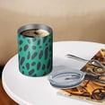 thumbnail image 3 of 12oz Coffee Tumblers Green and Black Of Leopard Print Stainless Steel Vacuum Insulated Travel Tumbler Coffee Cups Mug with Lid and Straw with Cleaning Brush for Cold & Hot Drinks, 3 of 5