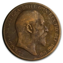 1902-1910 Great Britain Large Penny Edward VII Avg Circ