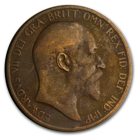 1902-1910 Great Britain Large Penny Edward VII Avg Circ