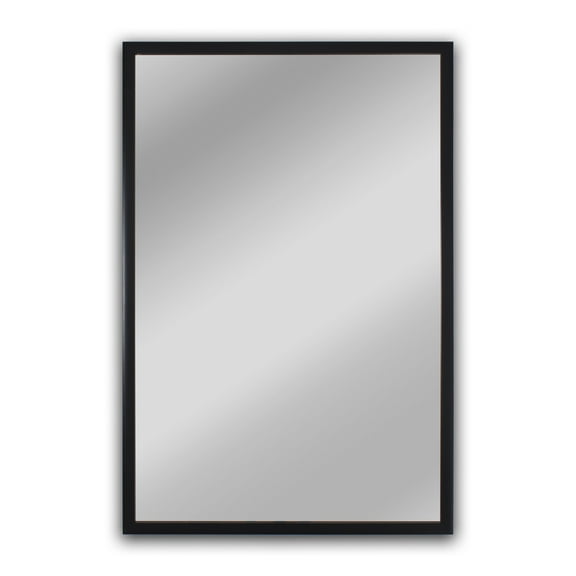 RADIANCE Goods Textured Black Rectangular Framed Wall Mirror 36" Height