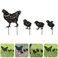 thumbnail image 3 of 1 Conjunto de estacas de metal Stakes Yard Metal Stakes Mother Hen con chicks estacas, 3 of 6