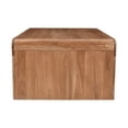 thumbnail image 4 of Brooklyn 50" Mid-Century Modern Solid Wood Waterfall Curved Coffee Table, 4 of 6