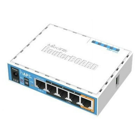 MikroTik RouterBOARD hAP ac lite RB952UI-5AC2ND - Wireless access point - 100Mb LAN - Wi-Fi 5 - 2.4 GHz, 5 GHz - DC power