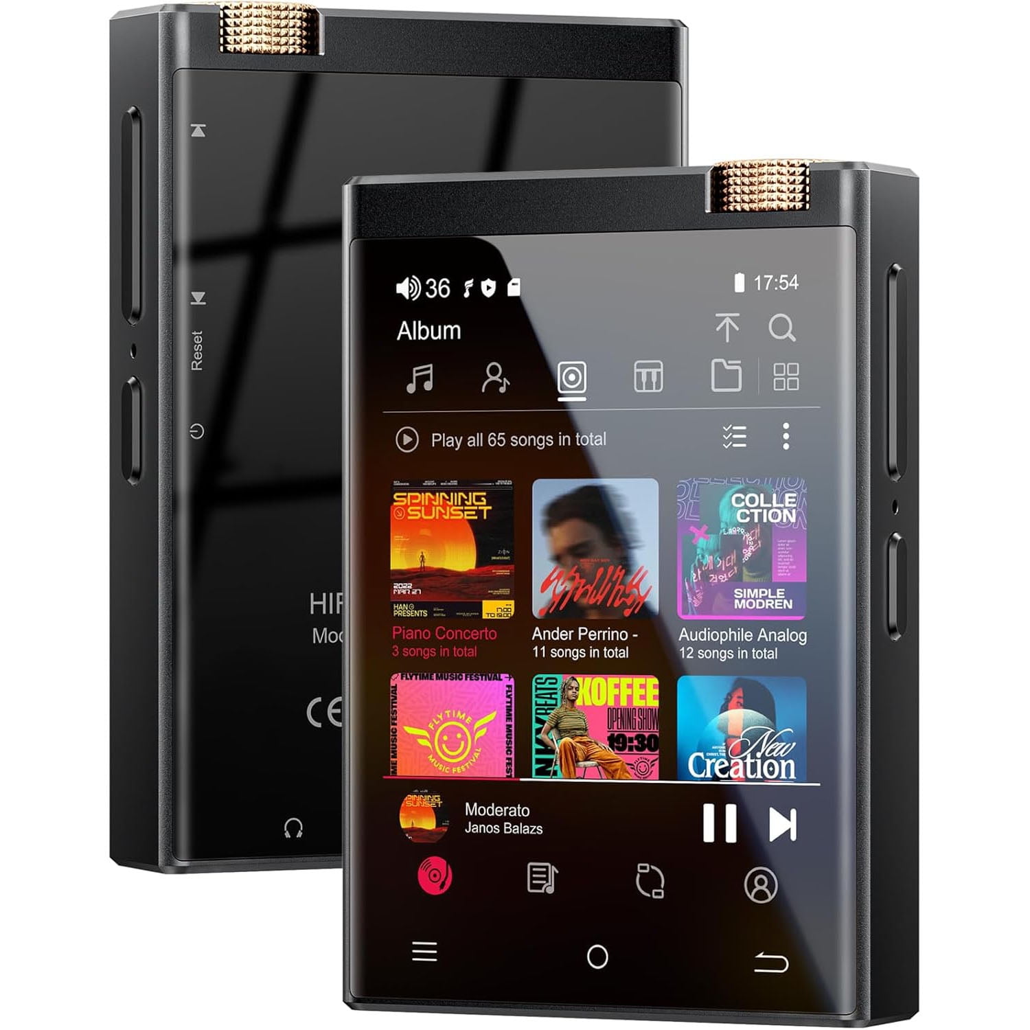 80GB Hi-Fi MP3 Player, Oilsky Spotify MP3 Player with Bluetooth and WiFi, 2.8in Digital Hi-Fi Lossless Music Player