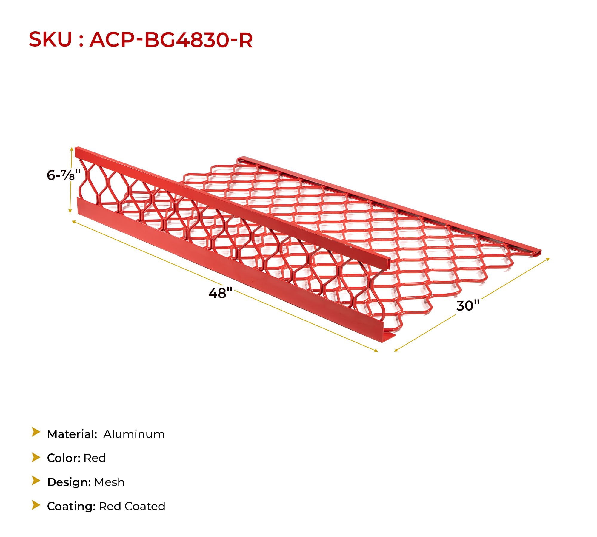 20 Pack 48"x30" (Drop) Red-Coated Aluminum Mesh Brick Guard Corner Protector - L Shape Mesh Edge Guard Corrosion Resistant