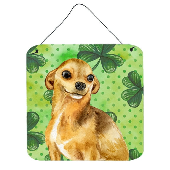 Chihuahua St Patricks Wall or Door Hanging Prints Green