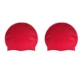 thumbnail image 7 of SDJMa Silicone Swim Caps, 2 Pack Durable Comfortable Adult Universal Swimming Cap Elastomeric for Women Man Short Hair Long Hair, 3D Ergonomic Design, 7 of 7