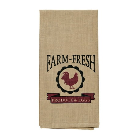 Country Dish Towel Red Rooster