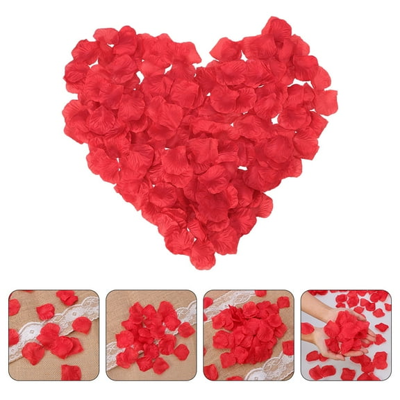 SEWOART 1000 Pcs Rose Petals Wedding Decoration Fake Rose Pedals Flower Petals for Vase Flower Girl Petals Artificial Petals Dining Table Wedding Non-woven Fabric Bride