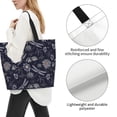 thumbnail image 3 of Balery Wildflowers And Dragonflies Bolsa Tote Estilo Estético con Cremalleras, Bolsa de Hombro, Bolsa de Compras Grande y Plegable, 3 of 8