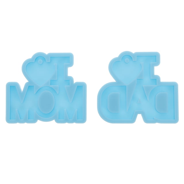 FELTECHELECTR moldes de resina para hacer llaveros, regalos para papá y mamá, para hacer joyas y manualidades.