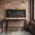 thumbnail image 2 of Gymax 48'' Heavy Duty Workbench w/ AC/USB Outlets and Pegboard Max Load 2000 LBS, 2 of 10