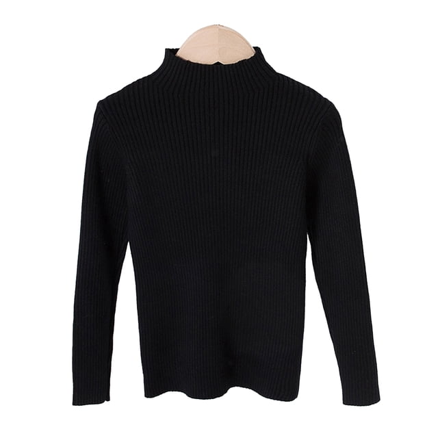 YTDSCS 2-13T Girls Boys Knit Sweaters Toddler Soft Long Sleeve Pullover Tops Kids Spring Fall Solid Color Jumper