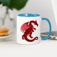 thumbnail image 3 of CafePress - Red Dragon Mug - 11 oz Ceramic Mug - Novelty Coffee Tea Cup, 3 of 4