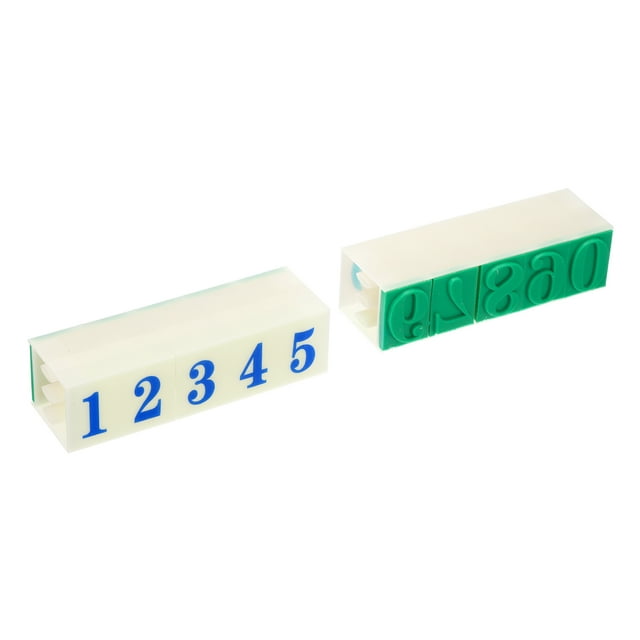 Juego de sellos numéricos desmontables Uxcell, combinación de sellos numéricos del 0 al 9, tamaño de fuente 21x29mm, 1 juego
