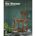 thumbnail image 6 of Heavy Duty 23.4 Inch Shower Chair with Backrest Acacia Color Non-Slip Support, 6 of 7