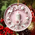 thumbnail image 4 of Christmas Acrylic Pendant Concave Textured Round Pendant Decoration, 4 of 6