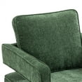 thumbnail image 5 of Swivel Accent Open Back Chair, Modern Comfy Sofa Chair With Gold Stainless Steel Base, For Nursery Bedroom Living Room Hotel Office, Club Chair Leisure Arm Chair For Lounge, Green, 5 of 7