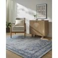 thumbnail image 2 of Hauteloom Csilla Bohemian Hand Tufted Vintage Medallion Runner Rug - Oriental Fade Look Traditional Carpet for Hallway, Kitchen - Blue, Slate Blue, Periwinkle - 2'6" x 8', 2 of 7