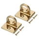 thumbnail image 1 of Ganchos en U de placa de ojo de Uxcell, ganchos de metal para techo, bucle de montaje en pared con tornillos, ganchos de anillo brillantes dorados, paquete de 2, 1 of 6