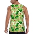 thumbnail image 3 of Fotbe Avocado Green Striped Pattern Men's Quick Dry Workout Tank Top Gym Muscle Tee Fitness Bodybuilding Sleeveless T Shirt Breathable Workout Shirt-, 3 of 9