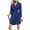 001 Blue, variant on Htigea Plaid Robe for Women Lightweight Belted Short Bathrobe Ladies Sleepwear Nightgown Comfy Homewear Red,S
