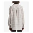 thumbnail image 2 of DKNY $89 Womens New 1041 Pink Plaid Collared Cuffed Button Up Casual Top M B+B, 2 of 4
