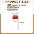 thumbnail image 2 of Uxcell 20 Pcs Metallized Polypropylene Film Capacitors, CBB22 250V 154J 0.15UF Capacitors Assortment Kit for Electronics Appliances and Energy Saving Lamps, Red, 2 of 6