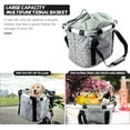 thumbnail image 3 of Front Bicycle Basket, Foldable Front Bicycle Basket Detachable Multipurpose Bicycle Basket Waterproof Storage Basket Metal Aluminum Frame Organizer for Shopping, Commuting, Camping and Outdoor, 3 of 6