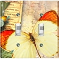 thumbnail image 1 of Metal Light Switch Plate Cover Nature Butterfly Scripture Damask Beige BUT034, 1 of 13