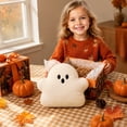 thumbnail image 5 of Halloween Decorations, Halloween Stuffed Animal, Halloween Ghost Decor, Halloween Pillow, 16X12 Inch White Fluffy Cloud Ghost Plush Doll, Huggable Soft Kids Toys, for Cozy Indoor, 5 of 6