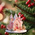 thumbnail image 4 of YIKA 5 PCS Christmas Snow House 2D Acrylic Pendant - Coffee Cup Themed Ornament For Car Interior Backpack Window Door & Christmas Tree Decor, Holiday Home Hanging Decoration B, 4 of 6
