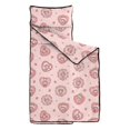thumbnail image 2 of Strawberry and Girl Pink Pattern Teens Toddler Nap Mat with Pillow, Sleeping Mat Bag for Preschool Daycare 50"x20", 2 of 6