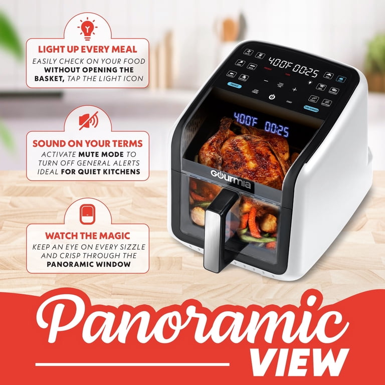 Gourmia Panorama 7-QT Digital Air Fryer with Panoramic View