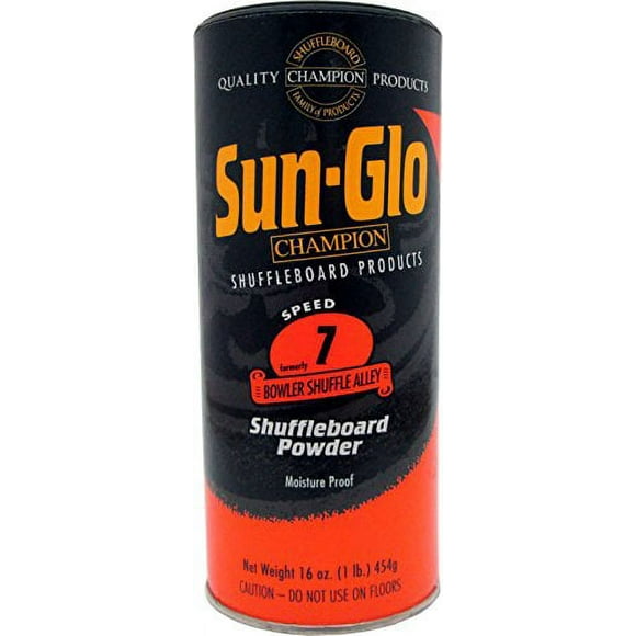 Sun-Glo Speed 7 (Cire d'Allée de Shuffleboard de Bowler) Poudre de Table de Shuffleboard, 16 oz.