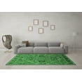 thumbnail image 3 of Ahgly Company Indoor Round Oriental Emerald Green Traditional Area Rugs, 3' Round, 3 of 4
