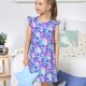 thumbnail image 4 of Fotbe Blue Skull Daisy Vestido de Dormir para Niñas de 3 a 10 Años, Mangas Cortas, Estilo Princesa, Pijama Camisón con Mangas Voladas-XX-Large, 4 of 6