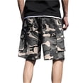 thumbnail image 3 of outfmvch cargo pants for men summer outdoors camouflage overalls plus size sport shorts pants for men cargo pants, 3 of 9