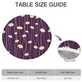 thumbnail image 6 of Daisy Pattern Round Tablecloth with Elastic Edge, Waterproof-Like Polyester, Fits 44-52 Inch Round Table, 6 of 7