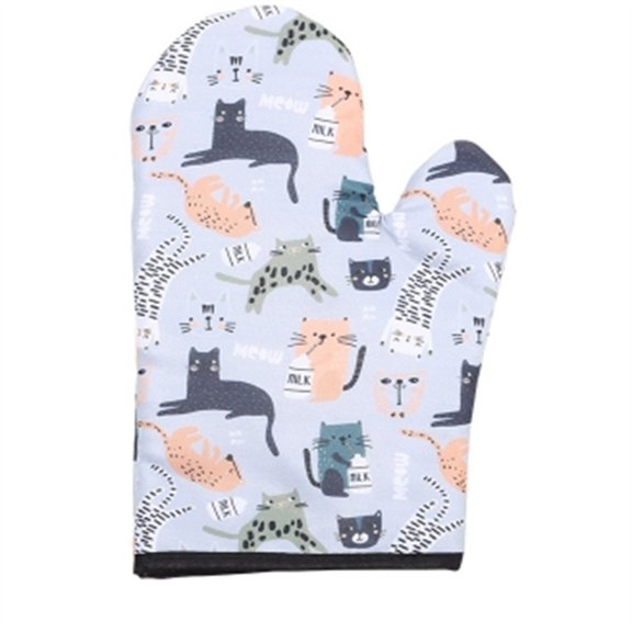 Bovemsi Pince Anti-Brûlure une Paire de Maniques en Coton pour Four et Gants de BBQ Four Cuisine Cuisson Micro-Ondes Gants Tapis de Pot Résistant à la Chaleur
