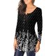 thumbnail image 3 of Puntoco Moda Mujer Cuello Redondo Botones Impresos Manga Larga Dobladillo Asimétrico Top Puntoco Puntoco-2586, 3 of 6