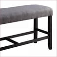 thumbnail image 6 of Counter Height Bench, Farmhouse Dark Brown Wooden Frame with Upholstered Seat, Kitchen/Dining, 48Wx14Dx25H | Upholstery | Foot Stools, 6 of 6