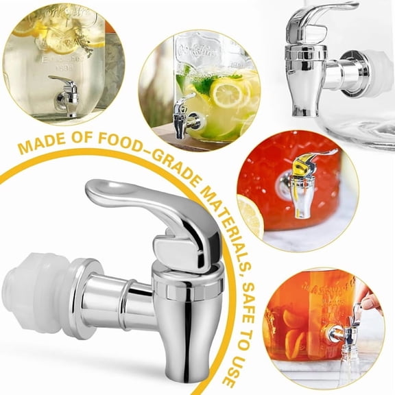 2 Pack Beverage Dispenser Replacement Spout for Drink Dispenser Spigot,Push Style Spigot for Beverage Dispenser Carafe