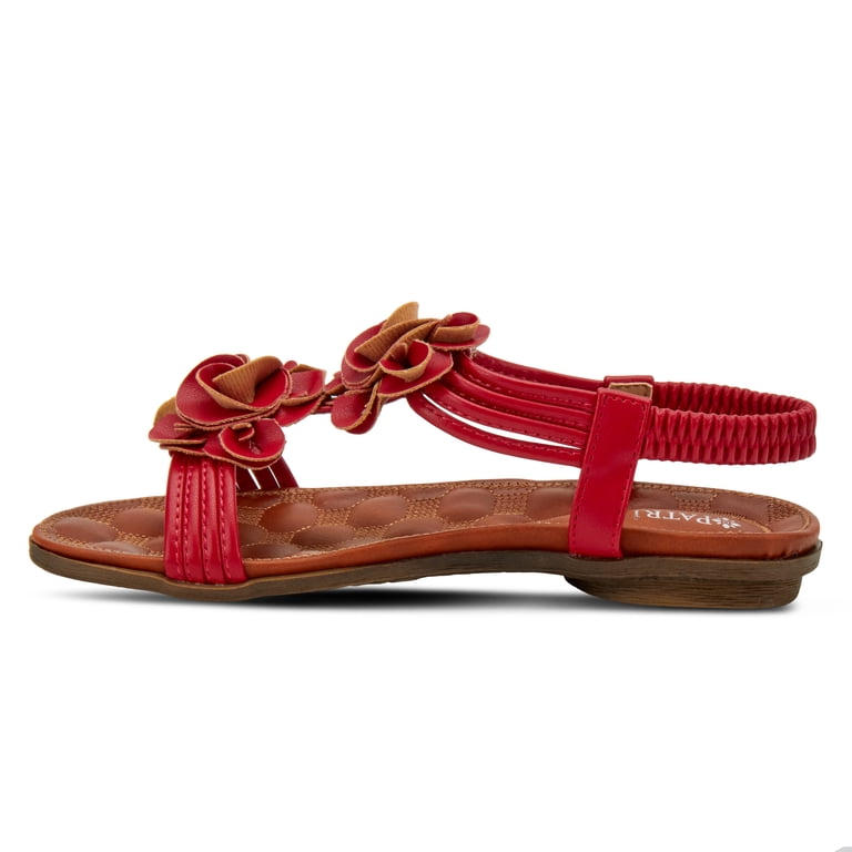 PATRIZIA Women's INVITE Flat Sandal – Crystal T-Strap, Stretch Back, Elegant & Comfortable