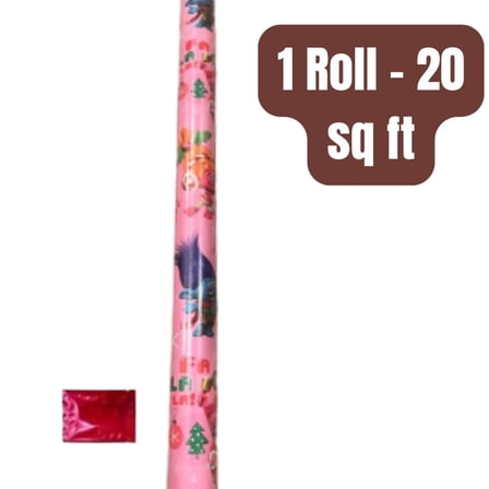 Trolls Gift Wrap Roll, 20 sq ft – Colorful Wrapping Paper for Kids Birthdays & Holidays   BONUS LaPrima Morceau Bonbon Candy