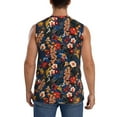 thumbnail image 4 of Fotbe Men's Vintage Floral Print Men's Sleeveless Muscle Tank Tops Casual T-Shirts for Gym Workout Beach-X-Large, 4 of 8