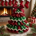 thumbnail image 4 of Outdoor Christmas Decorations Desktop Ornament DIY Crochet Christmas Tree Set Red And Green Christmas Tree Crochet Set Christmas Tree Ornament Decoration With Instruction Manual Included, 4 of 8